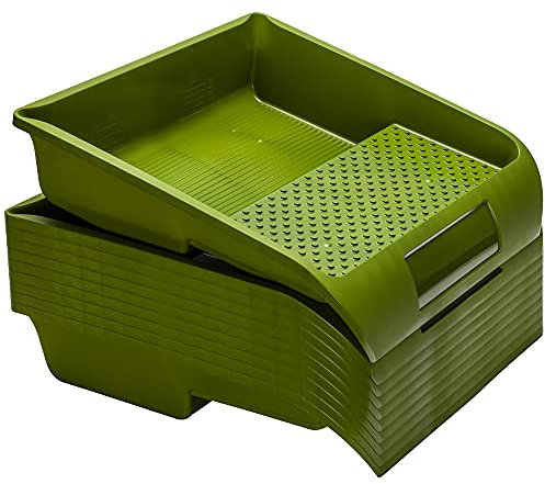 Colorus Farbwanne 10er Set – 32x36 cm für Walzen bis 27 cm – XXL Lackierwanne aus Kunststoff mit Ausgussnase & Skala – 1,6 l Fassungsvermögen – lösemittelbeständig & wiederverwendbar