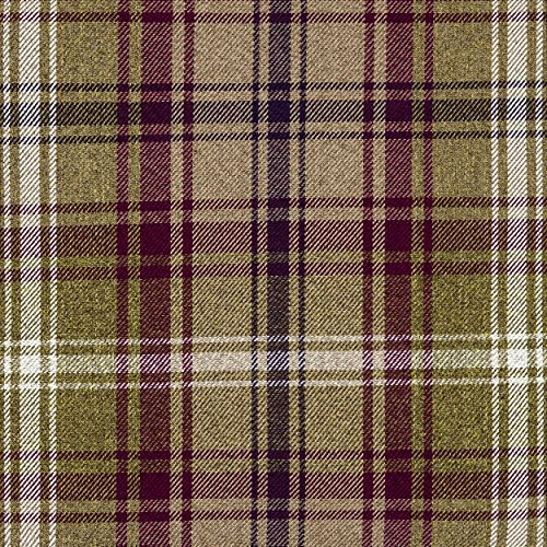 McAlister Textiles Angus | Stoff im Tartan-Muster kariert in Maulbeere Violett 140cm Breite | per Meter | für Vorhänge, Polster, Heimtextilien