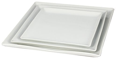 Borella Casalinghi Kent Piatto Quadro, Ceramica, Bianco