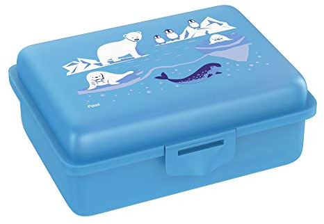 Fizzii Lunchbox (Inkl. Obst-/ Gemüsefach, schadstofffrei, spülmaschinenfest, Motiv: Eiswelt)