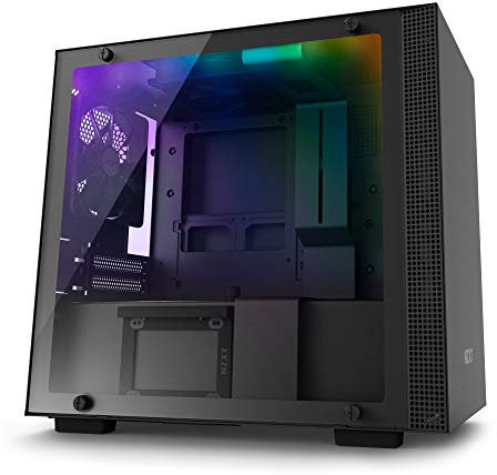 Nzxt H200i - Mini-ITX-Gehäuse für Gaming-PCs - Smart Device mit CAM-Unterstützung - Hartglasfenster - Bereit für Wasserkühlungen - Schwarz - 2018 Version