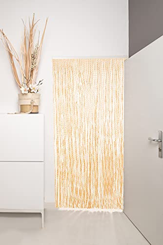 DEFACTO® Türvorhang Fadenvorhang Gold/Weiß 100x200cm PVC Vorhange Fliegenschutz 100% Made in Italia PVC Streifen Madrid