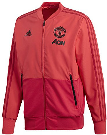 adidas Manchester United Presentation Jacket, Felpa Uomo, Core Pink/Blaze Red/Nero, S