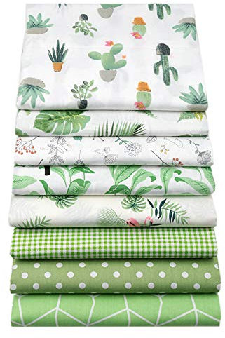 YYSZ - Lote de 8 piezas de tela de 46cm x 56cm para patchwork, cuadrados de colcha precortados para patrones de costura DIY