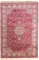 TAPISO Jafar Teppich Wohnzimmer Dünn Fransen Kurzflor Klassisch Oriental Medaillon Floral Ornament Rot Beige Meliert Vintage Viscose 80 x 150 cm