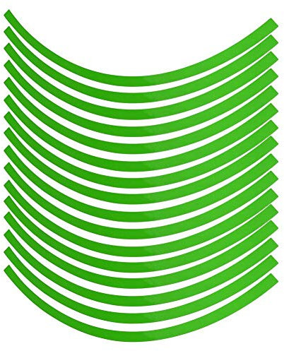 Yctze 16er Felgenstreifen Felgenband Dekor Zierleisten Ersatz für 16-19 Zoll Auto, Fahrrad und Mortorcycle Felgen(Fluoreszierendes Grün)