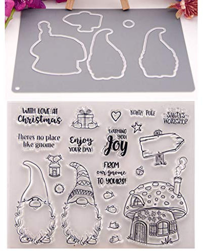 Kalttoy Silikonstempel mit Stanzschablonen Stanzformen Scrapbooking Album Foto DIY Geburtstag Weihnachten Valentinstag Thanksgiving Geschenke