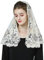 BEAUTELICATE Spitze Mantilla Schal Schleier Tüll Stola Golden Champagner Für Damen Kirche Messe Kapelle Katholisch Braut V116 (Mischfarbe Blumenstickerei - D Form)