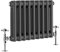 Warmehaus - Radiatore orizzontale tradizionale in ghisa antracite a doppia colonna 300 x 425 mm - Perfetto per bagni, cucina, soggiorno