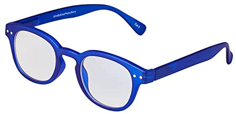 Ultra Deep Blue Horn Rim Frame Childrens Anti Blue Light Glasses Kids Blue Light Blocking Glasses Anti Eye Strain Computer Glasses Boys Girls Classic Clear Blue Light Gaming Glasses Computer Reading