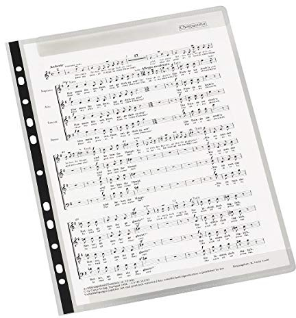 Viquel - Lot de 10 Pochettes Perforées Spéciales Partitions pour Classeur Adagio