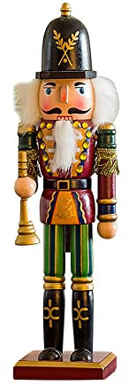 URFEDA Holz Weihnachtsschmuck Hölzern Nussknacker Statue Deko Marionette Zinn Soldat Ornament Miniatur Nussknacker Desktop Ornament Tischdekoration Weihnachtsdekorationen Party Deko Geschenke Typ 1