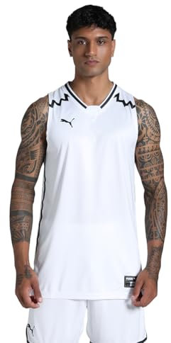 PUMA Herren Hoops Team Basketballtrikot L, White