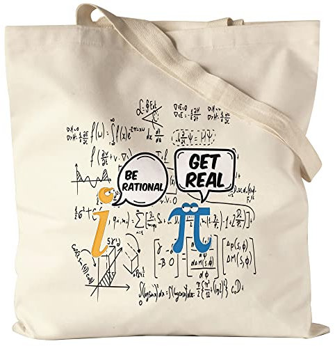 Hey!Print Imaginäre Zahl Pi Jutebeutel Stoffbeutel Canvas Lustig Geschenkidee Mathematiker Physiker Ingenieur Studium