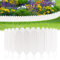 EEOCWF Lot de 10 bordures de jardin blanches en plastique de 22 cm de haut, clôtures de jardin décoratives emboîtables de 2,2 m, bordure de pelouse, bordure de parterre de fleurs pour patio, allées