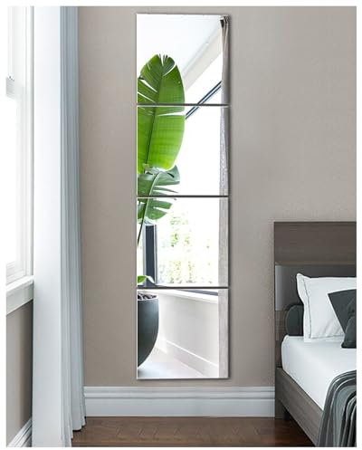 JMITHA Spiegelfliesen Selbstklebend HD Spiegel Glasspiegel Spiegelfliesen Wandspiegel Selbstklebende Fliesenspiegel Wandaufkleber Deko Spiegel zum Aufkleben auf Schrank Tür Wohnzimmer Wand
