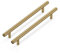 LONTAN 10 Pack 128mm Drawer & Door Handles - Champagne Bronze & Stainless Steel Kitchen & Bathroom Cupboard Handles