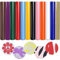 WOOLUCK® 12 Piezas Vinilo Textil Termoadhesivo 30.5x25cm, 3D Puff HTV para Ropa De Bricolaje, Sombrero, Tela