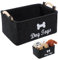 ULTECHNOVO Filz-Hundespielzeug-Aufbewahrungsbox mit Griffen, faltbarer Aufbewahrungskorb, Spielzeugbehälter für Hundespielzeug, Kleidung, Heimtierbedarf, Haustierzubehör-Aufbewahrungsbox