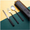 BebeXi Bacchette Sushi Bacchette Cinesi Bacchette Set di cucchiai per Bacchette riutilizzabili Set di Tre Pezzi con Scatola portaoggetti per forchette in Acciaio Inossidabile 304