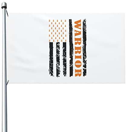 Leukämie-Bewusstseins-Krieger-Flaggen, 90 x 150 cm, für den Außenbereich, doppelseitige Flagge, Polyester, leichte Flaggen, lustige Heimdekoration, 3 x 5 Flaggen