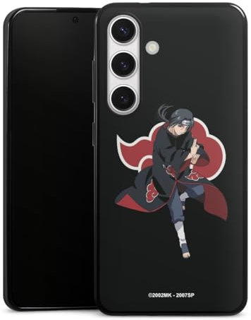 Slim Case extra dünn kompatibel mit Samsung Galaxy S24 Silikon Handyhülle schwarz Hülle Itachi Uchiha Offizielles Lizenzprodukt Naruto Shippuden
