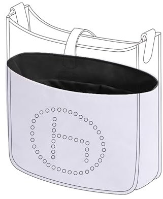 DGAZ Leichter Handtaschen Organizer, Seide und Dupont Papier Innentaschen für Evelyne TPM/PM/GM/TGM Taschen, Tasche in Tasche Organizer für Luxustaschen (PM, Schwarz)