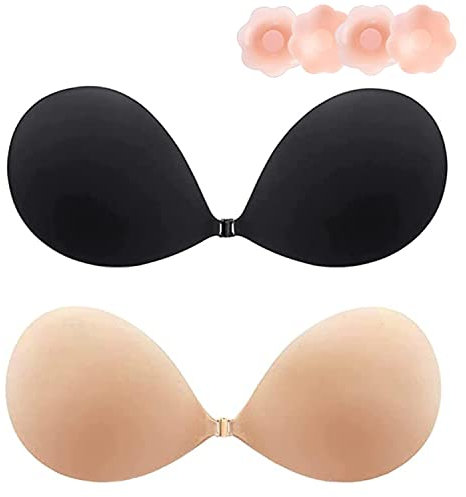 Lnmyic Reggiseno Invisibile Reggiseno Adesivo Coppe Adesive Seno Push Up Riutilizzabile Silicone Adesivo Push Up Invisibile Sticky Bra Traspirante Reggiseni Senza Spalline con Copricapezzoli