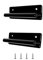 Sivenci - Tiradores de Puertas Correderas, Ventanas, Armarios y Cajones | 2 piezas | Aluminio | Negro