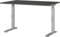 Germania Schreibtisch 7910-640, in Graphit/Silber, me. höheneinst., 120 x 91 x 80 cm (BxHxT)