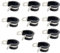 NICAVKIT Lot de 10 serre-câbles en caoutchouc P - 13 mm - Colliers de serrage - Colliers de serrage - En acier inoxydable - Kit de serre-câbles en fil métallique