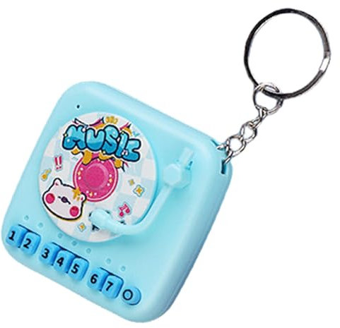 Sensory Keychain | Portable Tiny Retro Piano Keyring - Playable Piano Pendant Grammophone Keychain with Sound Handheld Game for Holiday