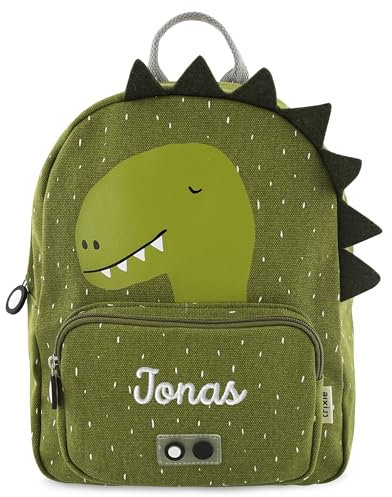 upstitch studio Trixie Sac à dos et gourde pour enfants, sac à dos de maternelle, sac à dos et gourde pour enfants, personnalisables avec nom individuel ou en kit, Dinosaure, Rucksack BIG