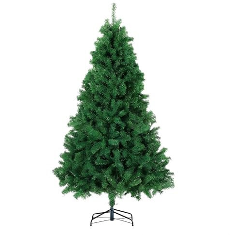6ft Premium Lush and Bushy Christmas Tree with 800 Tips - Xmas Tree Easy to Assemble with Sturdy Foldable Metal Stand for a Festive Home-Large Christmas Tree Green (6-Ft (800 Tips))