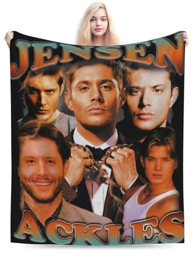 Foursssve Ackles Decke, Flanell-Fleece, Dekoration, Überwurf, Decken, warme Decken für Sofa, Bett, Outdoor, 101,6 x 76,2 cm