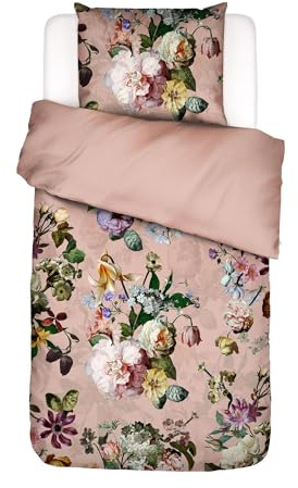 ESSENZA Bettwäsche Fleur Evening Rose, 135x200 cm + 1x 80x80 cm - 100% Baumwollsatin 220TC - Blumen