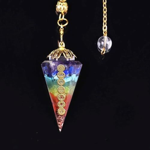 Orgonit Reiki Pendel Naturstein Amulett Heilung 7 Chakra Kristall Energie Meditation Sechseckiger Anhänger