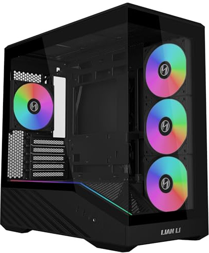 LIANLI Vector V100R Mini Tour PC Case, sans Colonne, Connexion arrière m-ATX/m-ATX/Mini-ITX Carte mère Standard, équipée de 4 Ventilateurs ARGB Standard, V100RMIX, Japonais autorisé