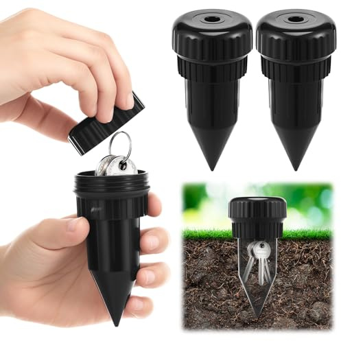 3 Pcs Key Hider Realistic Sprinkler Head Waterproof Cash Holder Key Holder Outdoor Garden Yard Hiding Vault Case. Waterproof Corrosion and Impact Resistant