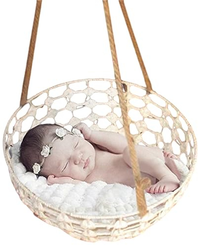 Stil Neugeborene Baby Fotografie Prop handgemachte Rattan Korb Posing Aid Kulissen für Jungen Mädchen Fotoshooting Baby Fotografie Zubehör