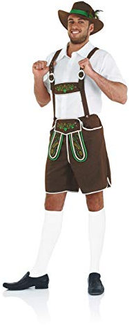 Fun Shack Oktoberfest Kostüm Männer, Bayern Kostüm Herren, Oktoberfest Outfit Herren, Trachten Lederhosen für Festlichkeiten, Karneval & Fasching, M