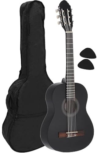 Juan Miguel Navarrez Konzertgitarre, klassische Gitarre, 1/2 schwarz, inkl. Tasche