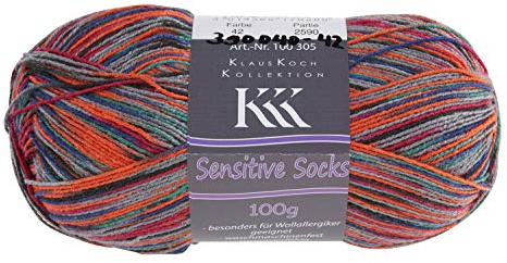 KK-Kollektion Sensitive Socks Color 42 - grau/orange/rot/schwarz