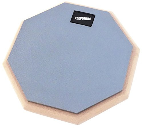 keepdrum DP-GY Practice Pad Grau Schlagzeug Übungspad mit 8mm Gewinde