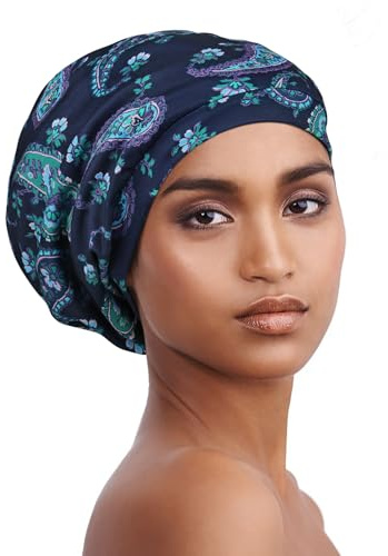 Soft Cap für Schwarze Frauen Super Slouchy Mütze mit Inside Satin