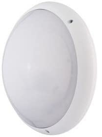 L'ebenoid - Hublot fluo 7W + 32W Ø 350mm blanc polycarbonate lampes 4000K 2G7 + G24q-3 ballasts elec CL2 IK10 IP65 SQUAD EBENOID 079452