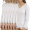 Lacotex Camiseta Interior Cálida de Mujer | Camiseta Manga Larga y Cuello Pico Jacquard | Confort y Protección Cálida Interior | Pack Ahorro 6 Unidades | Talla L L109