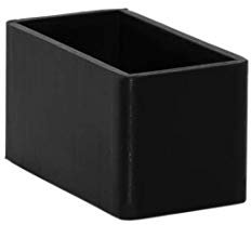 Flyshop, Stuhlbeinkappen, Rechteckige rutschfeste Schutzkappen, Strapazierfähiges Silikon 25 x 50 mm (2,5 x 5,0 cm), Schwarz, 12er Pack