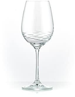 Bohemia Weingläser Sektglas Sektgläser Whiskyglas Wassergläser Kristall Glas Model Viola klar schliff 6er Set (Weingläser 350 ml)