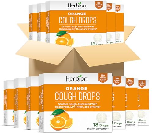Herbion Natürliche Hustentropfen, Orange, 18 Lutschtabletten, 48er Pack 864 Lutschtabletten